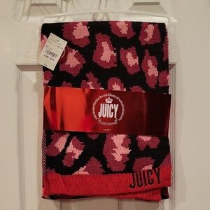 Juicy Couture Pink and Black Scarf